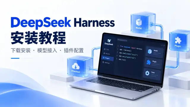 【2026最新】DeepSeek Harness保姆级安装教程:下载、桌面版、插件、模型接入,手把手教学! 封面